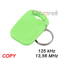 Brelok zbliżeniowy 061 - zielony - 2w1 - 125 kHz i Mifare 13,56 MHz - do klonowania